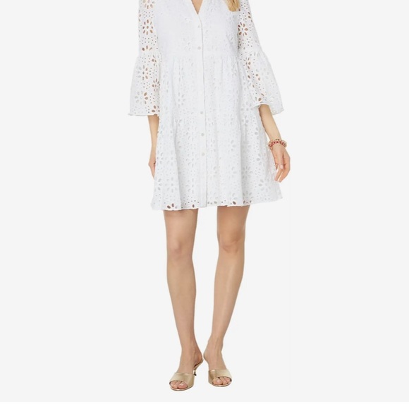 Lilly Pulitzer White Bell Sleeve Sundress - Picture 4 of 4